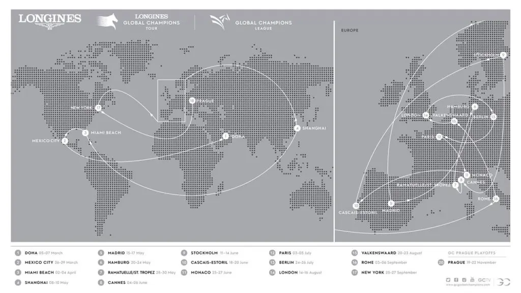 Longines Global Champions Tour countdown is on as 2020 calendar