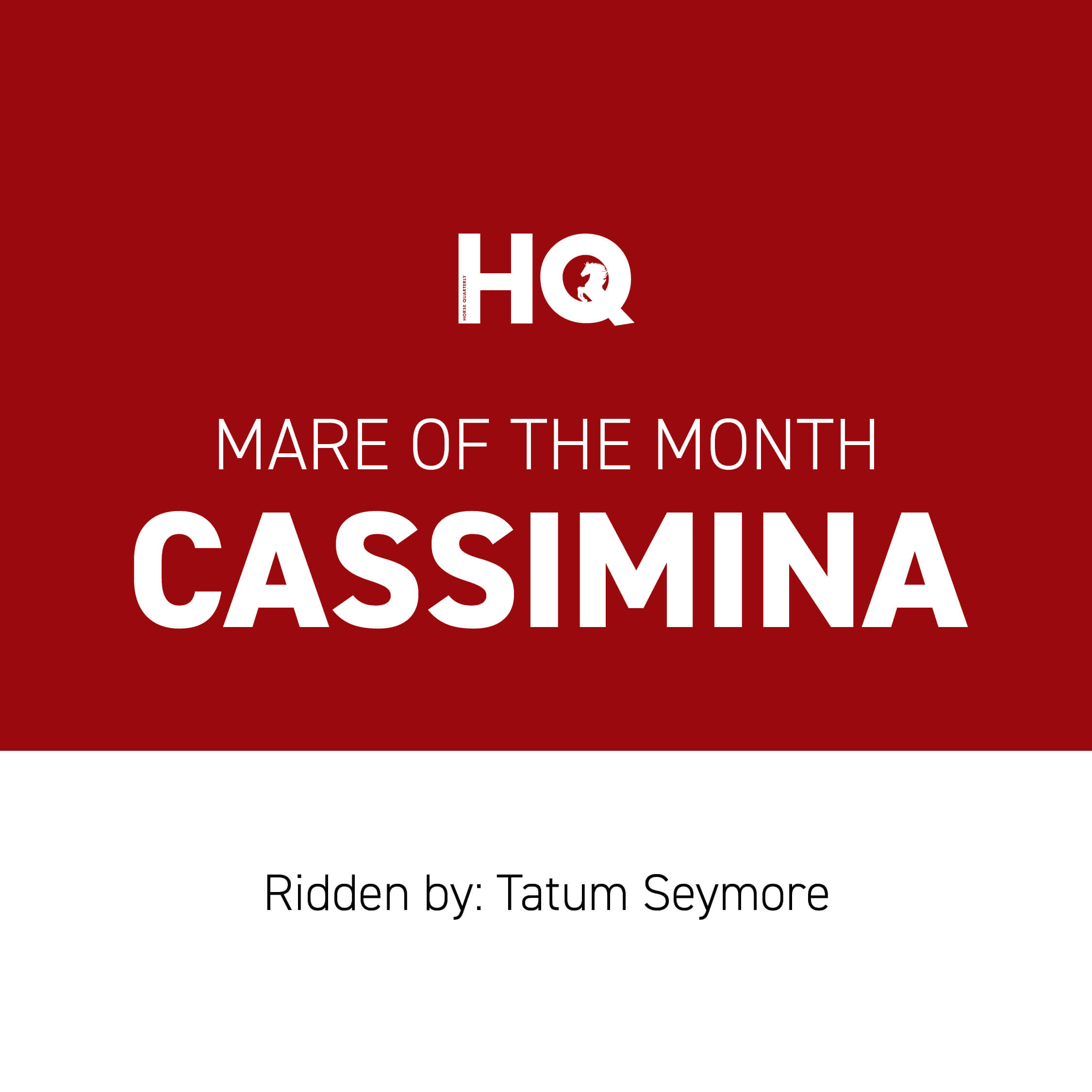 Mare of the month: Cassimina